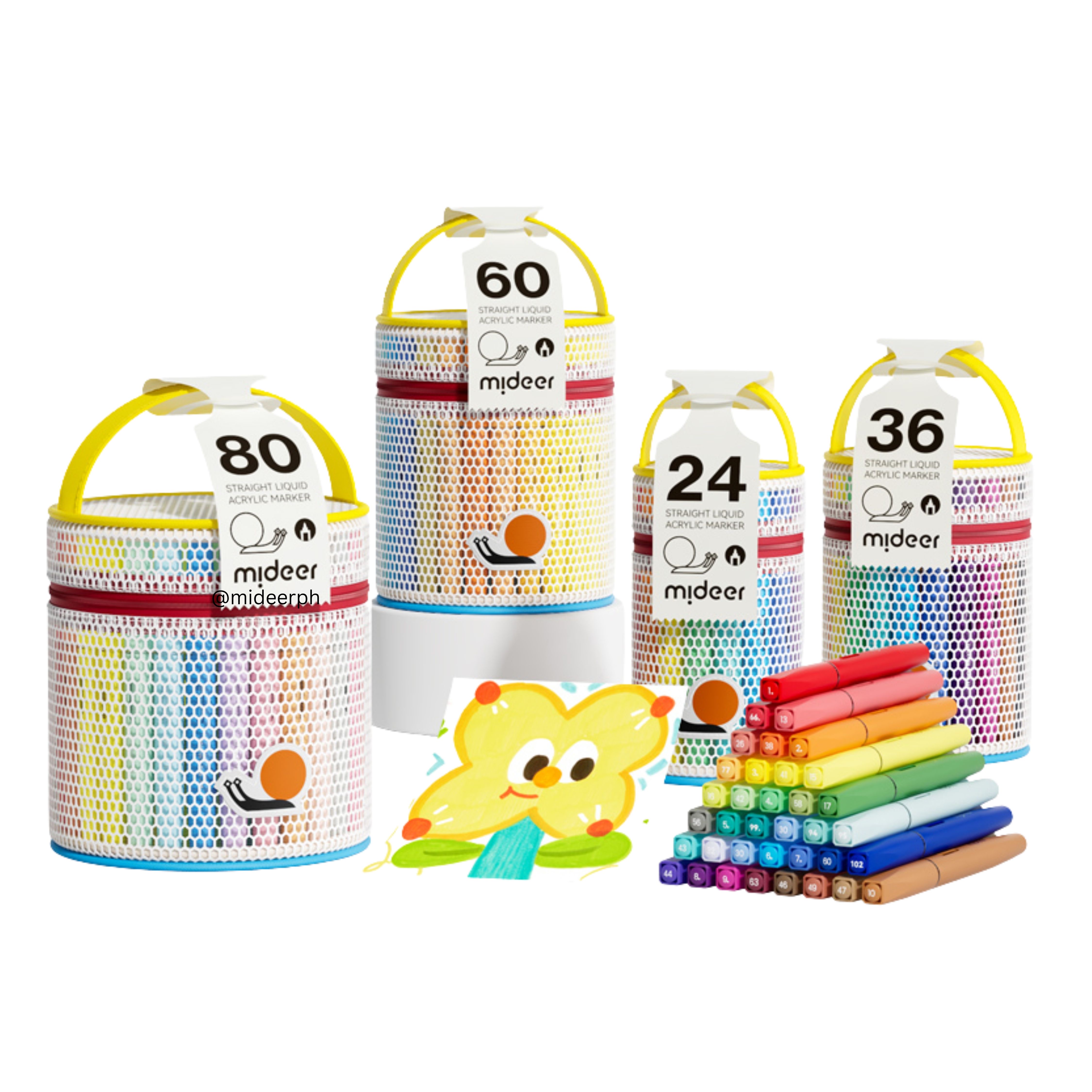 Straight Liquid Acrylic Marker - 24 Colors