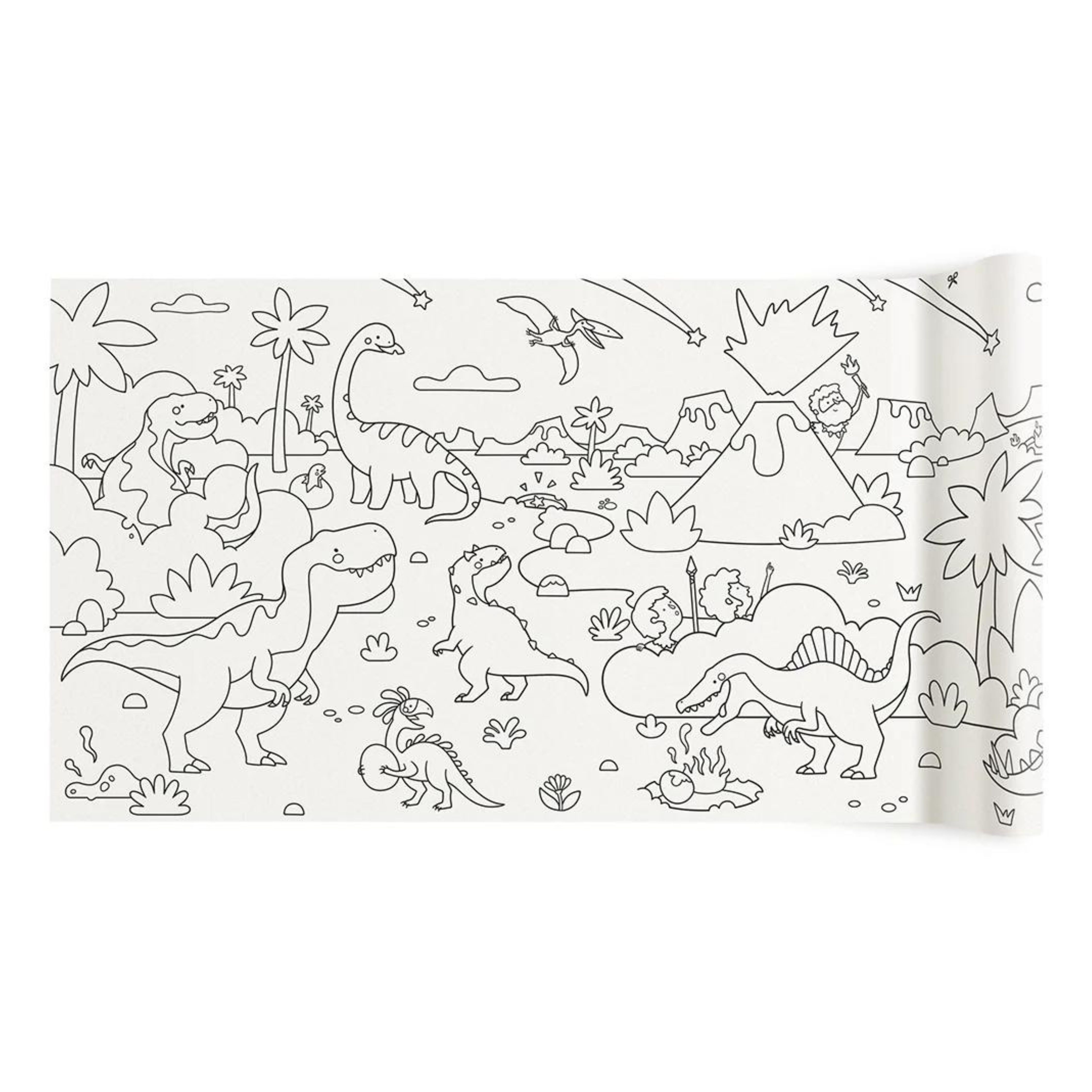 Coloring Scroll Adhesive - The Amazing Dinosaur