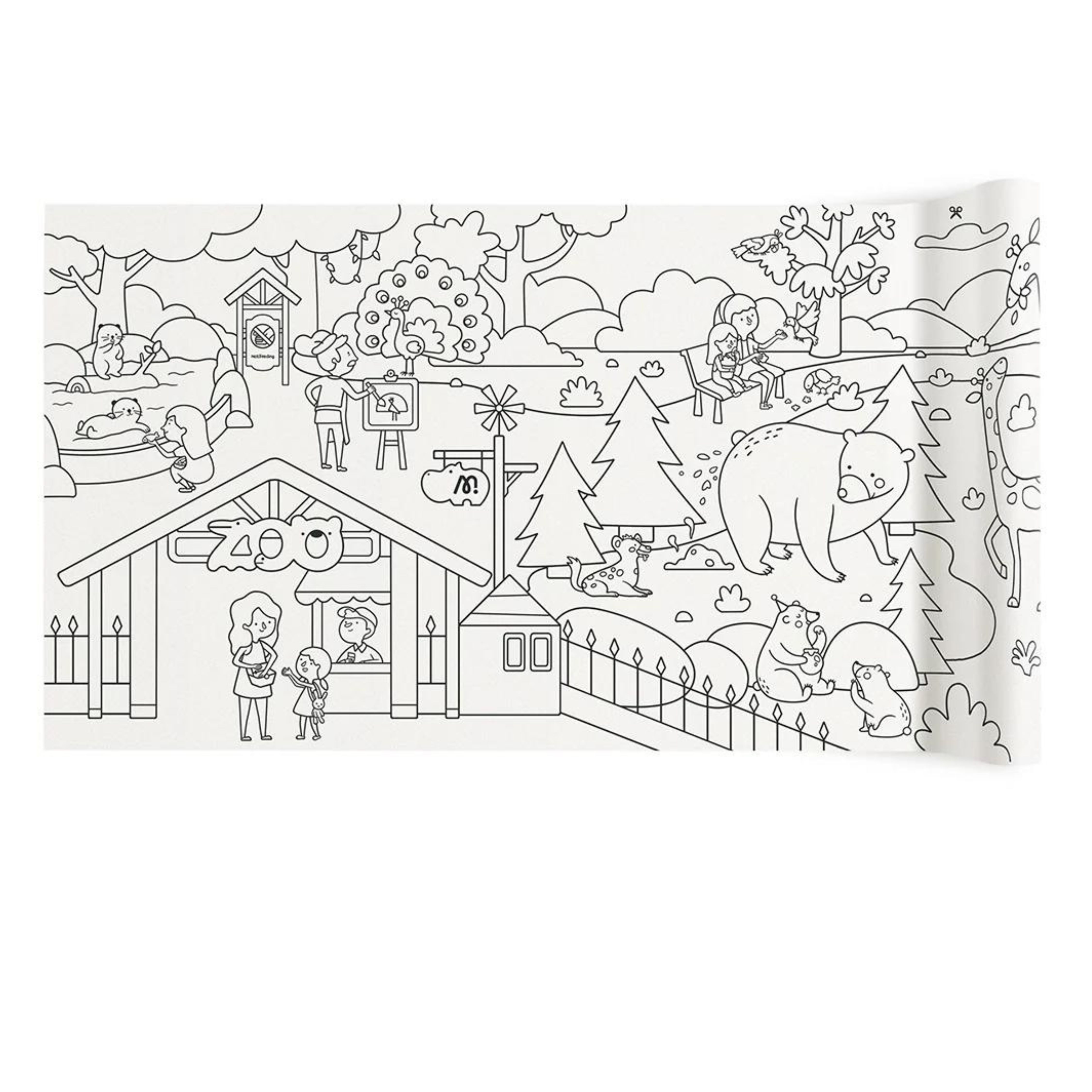 Coloring Scroll Adhesive - The Magic Zoo