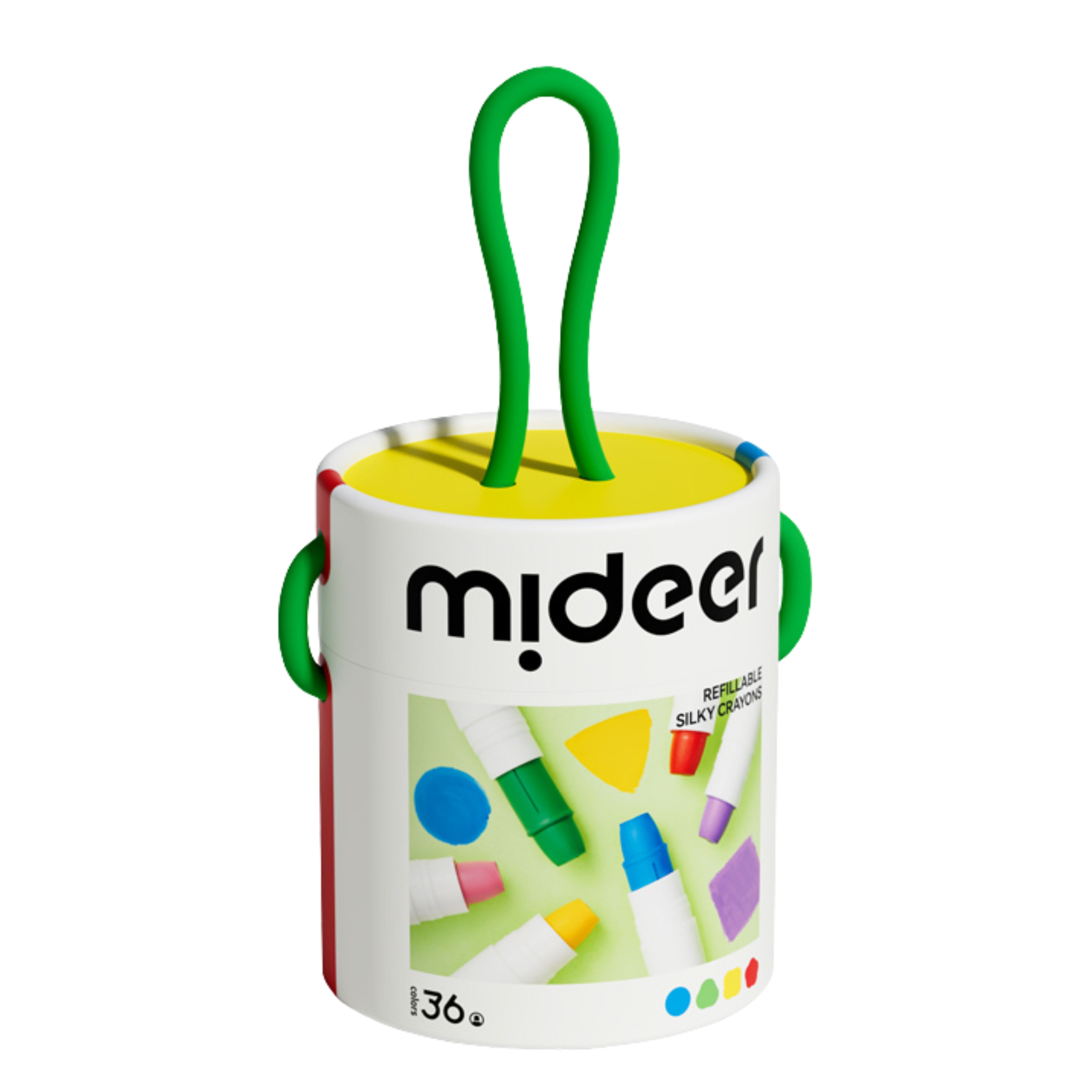 Silky Crayons Colorful Bucket - 36 colors